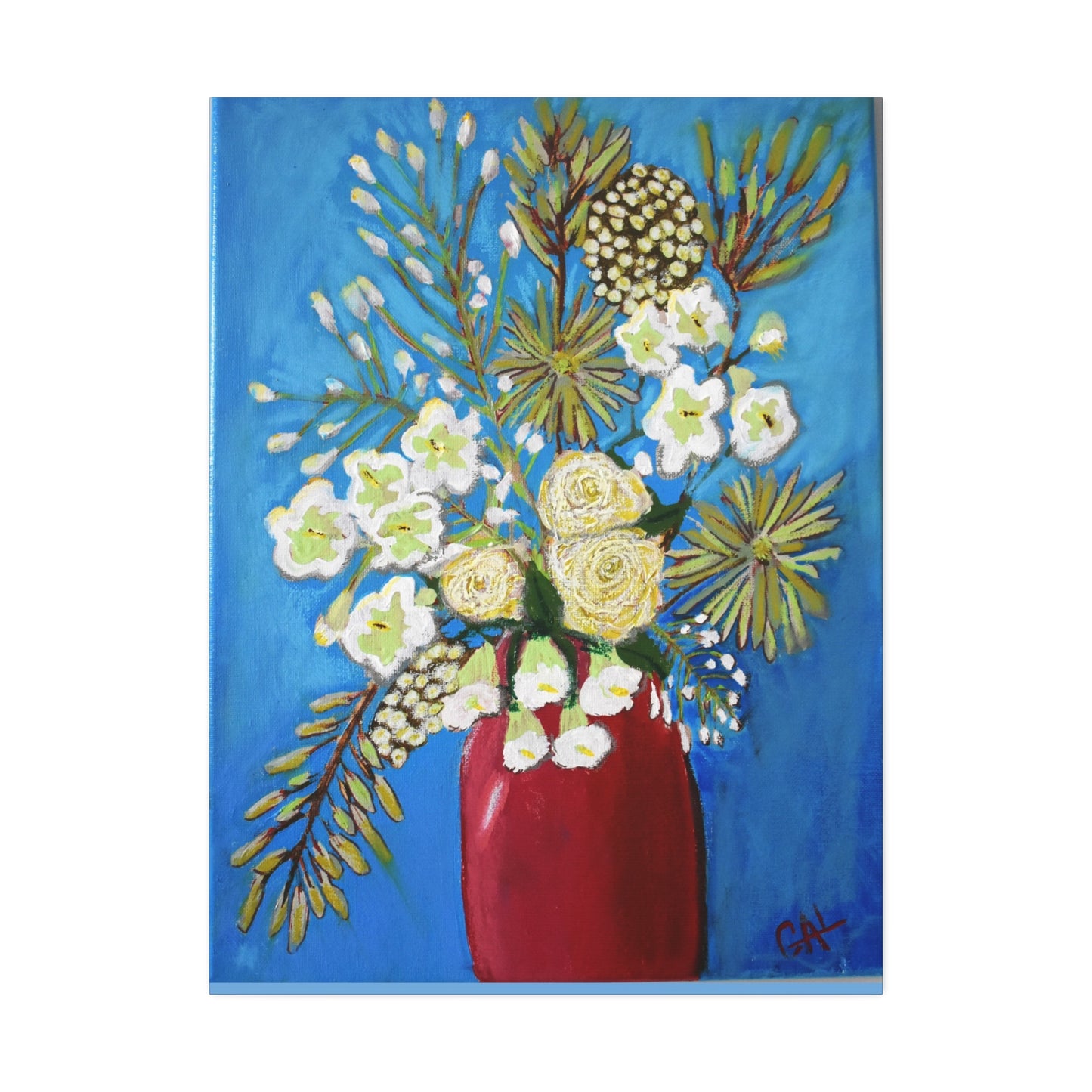 Fireworks Bouquet Print on Canvas by Artist Lisa Godin