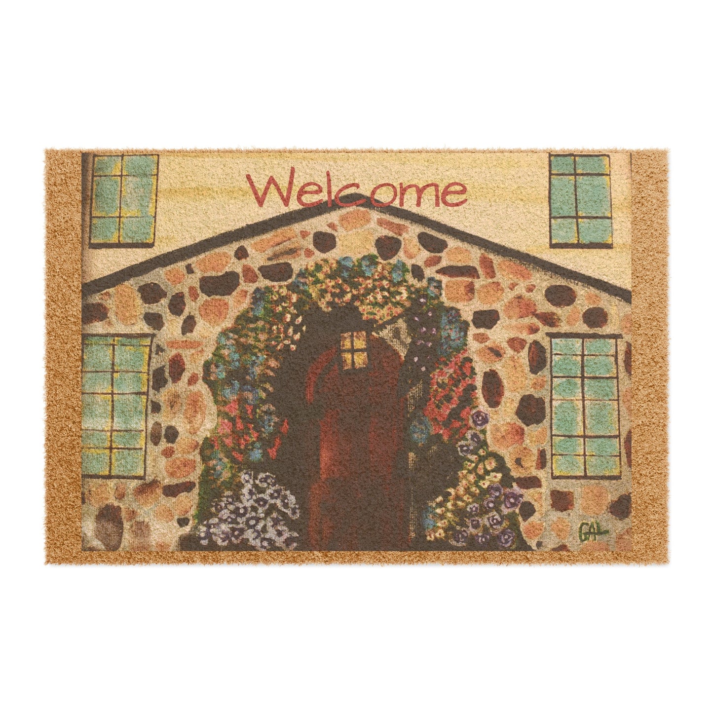 Floral Greeting Doormat