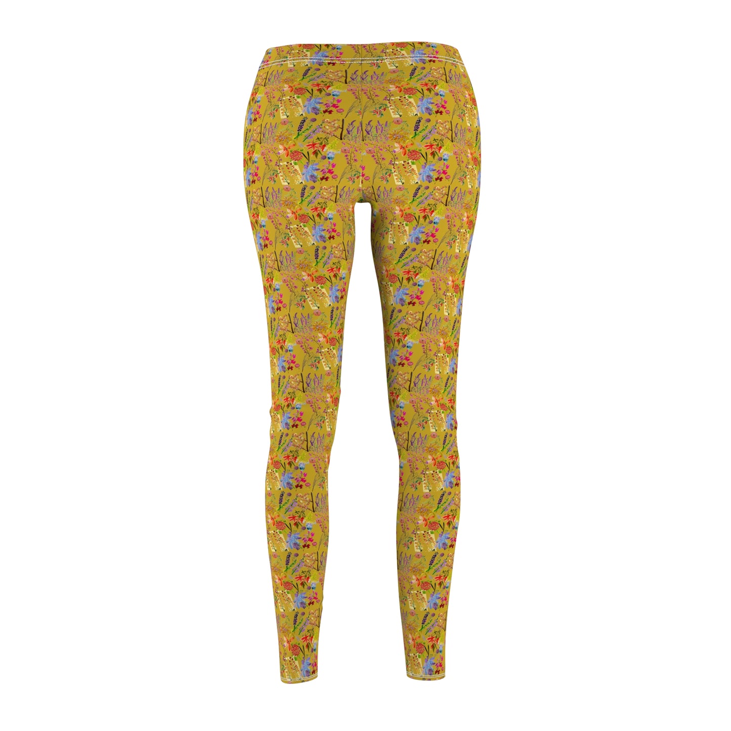Floral Stem Pattern Women's Casual Leggings