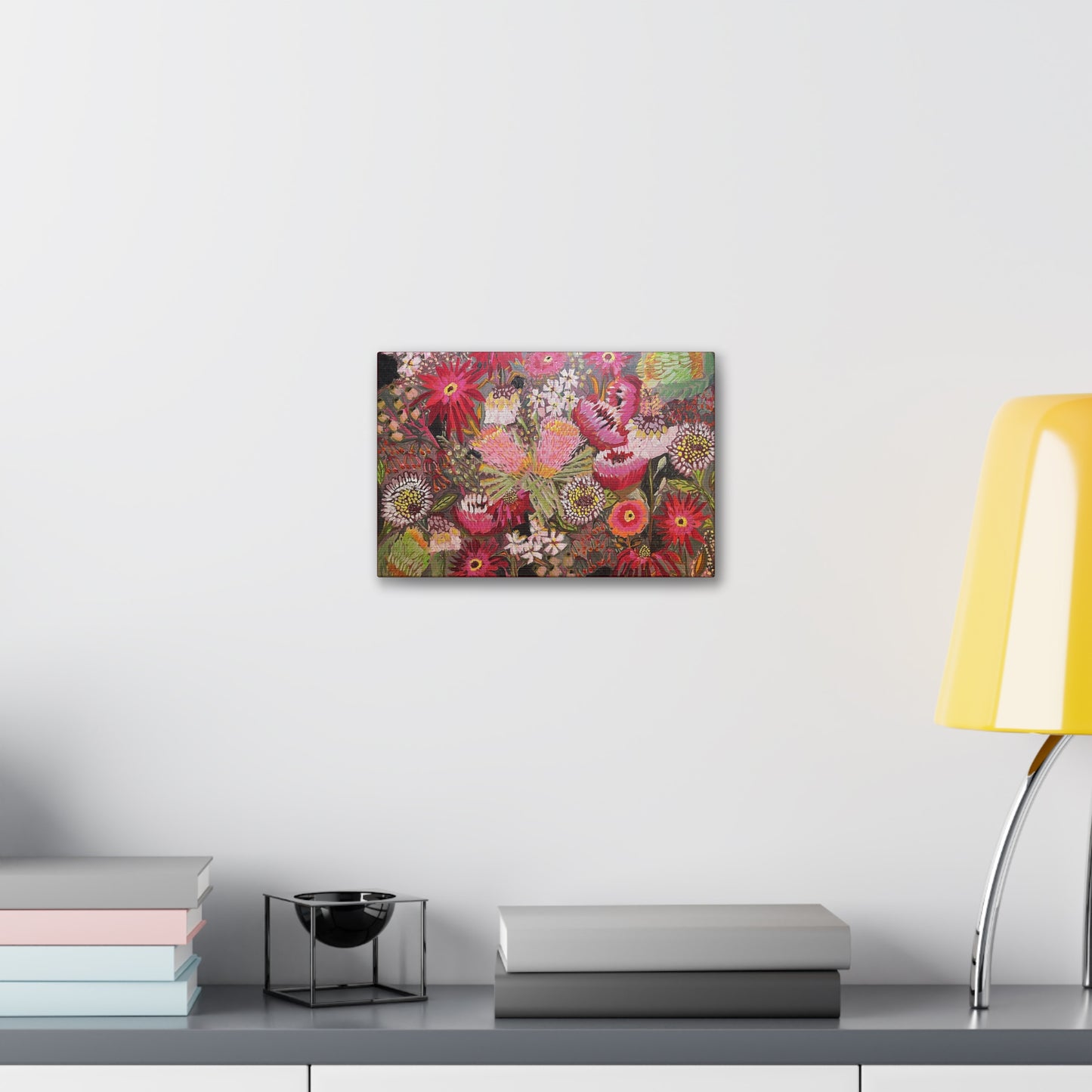 Floral Fireworks Print on Canvas by Artist Lisa Godin