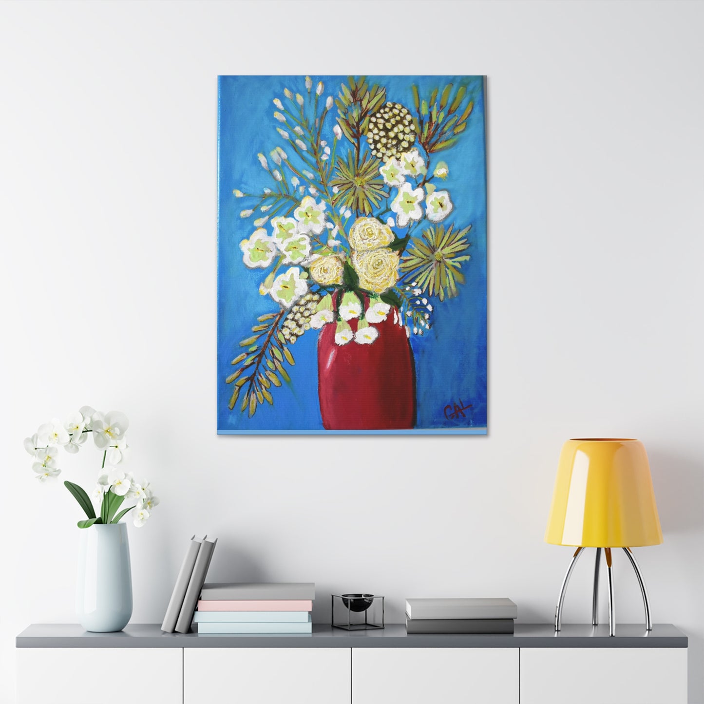Fireworks Bouquet Print on Canvas by Artist Lisa Godin