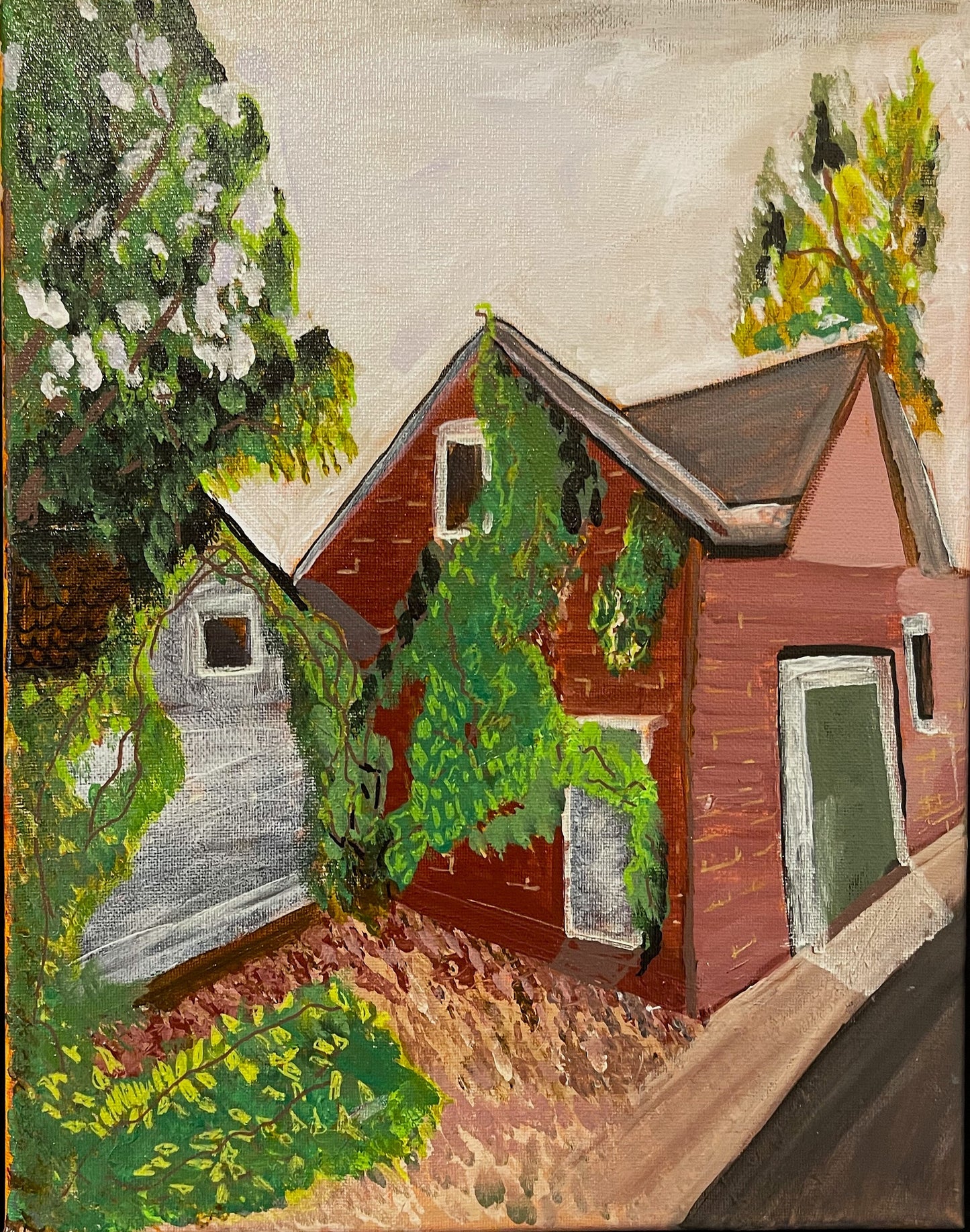 Abandoned Firehouse an Original Painting by Lisa Godin
