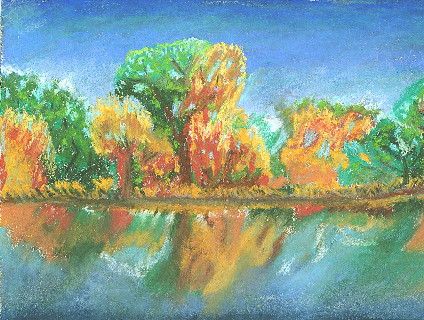 Autumn Reflections an Original Painting by Lisa Godin