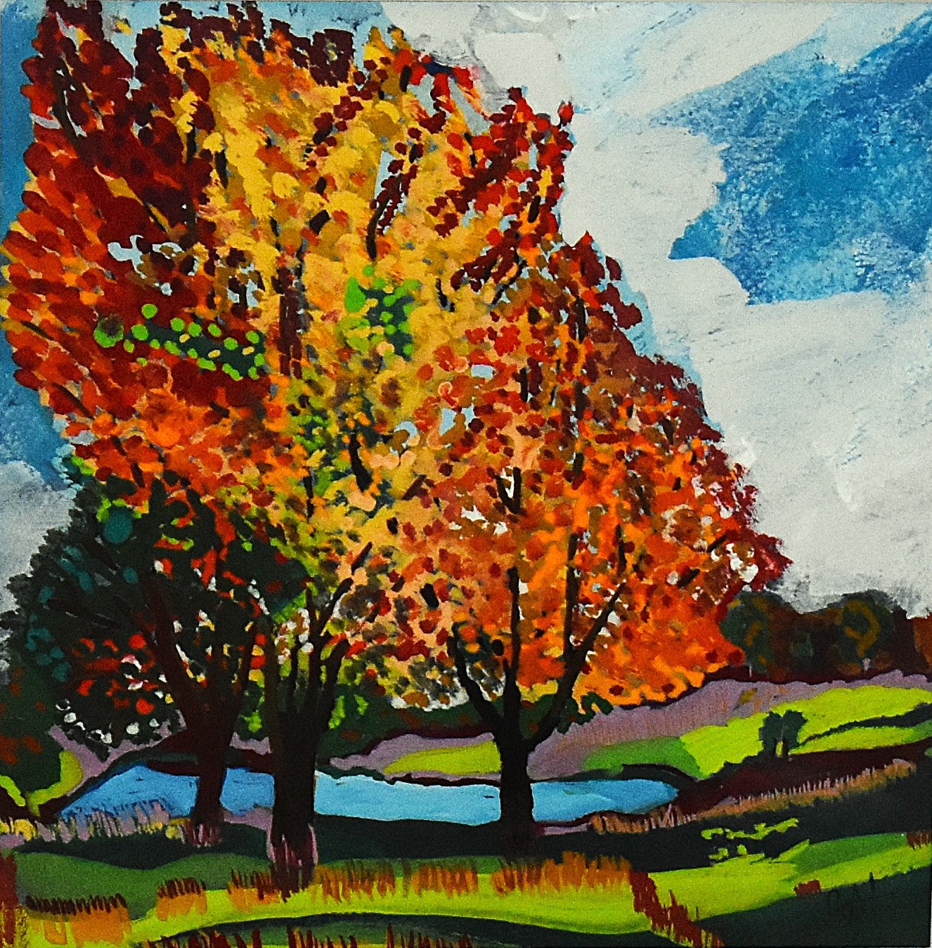 Autumn Trees an Original Painting by Lisa Godin
