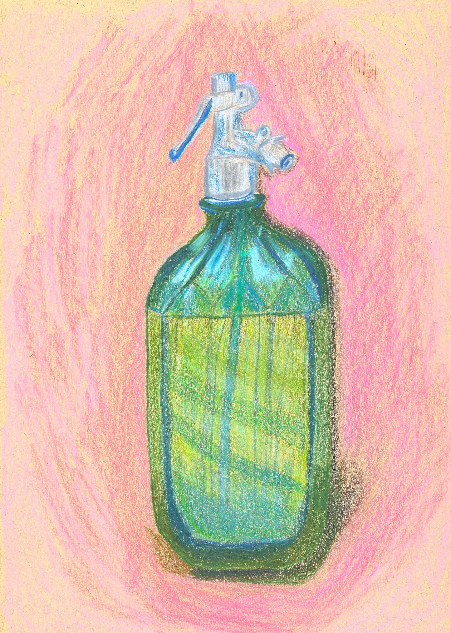Blue Green Bottle an Original Painting by Lisa Godin