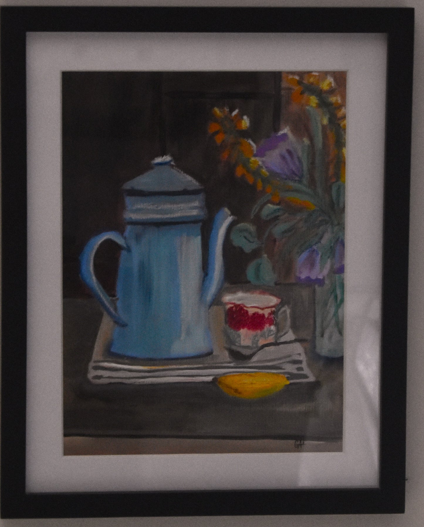 Blue Tea Pot Still Life an Original Painting by Lisa Godin