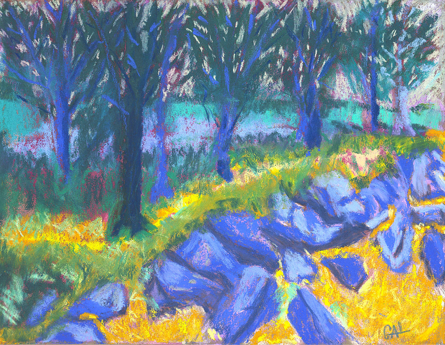 Blue Wall an Original Painting by Lisa Godin