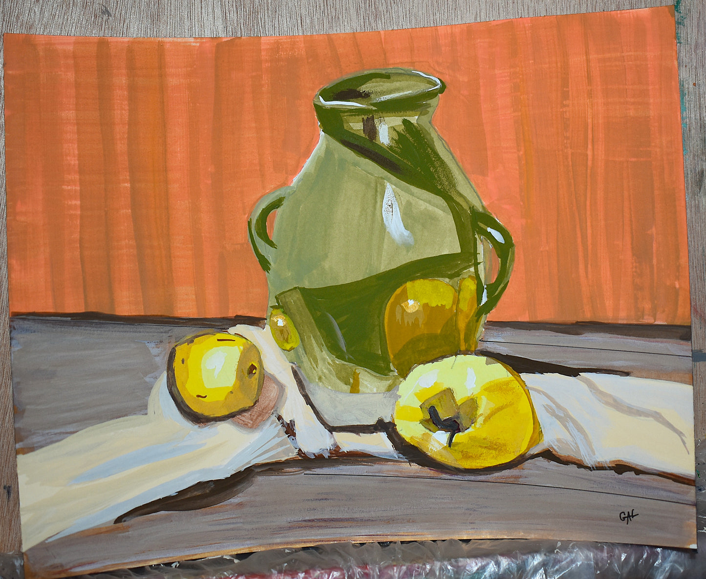 Green Jug Still Life an Original Painting by Lisa Godin