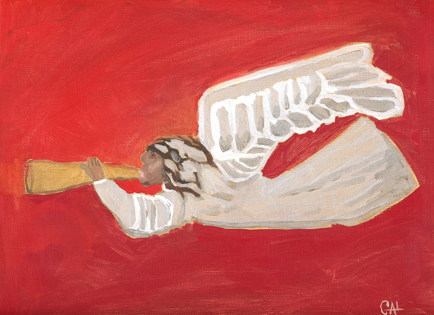 Hark the Herald Angel an Original Painting by Lisa Godin