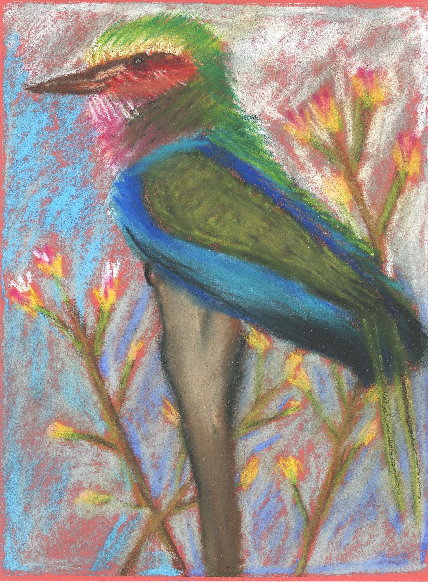 Lavendar Breasted Roller an Original Painting by Lisa Godin