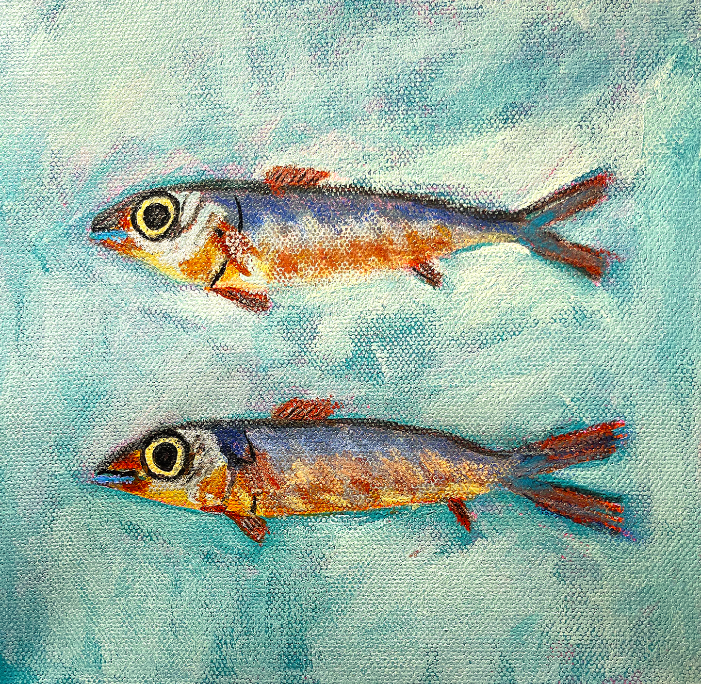 One Fish Two Fish an Original Painting by Lisa Godin