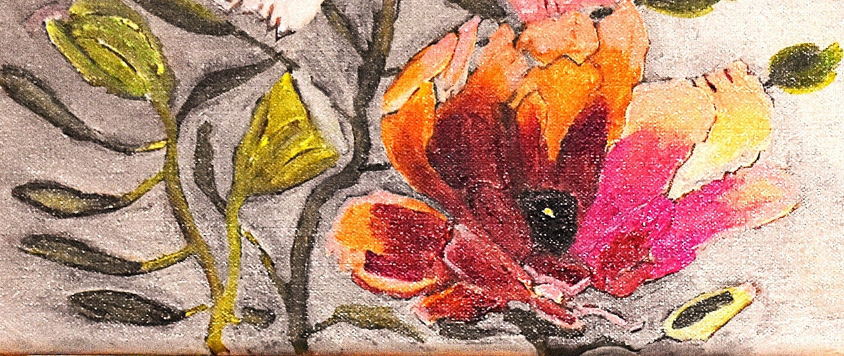 Rainbow Ranuculus an Original Painting by Lisa Godin