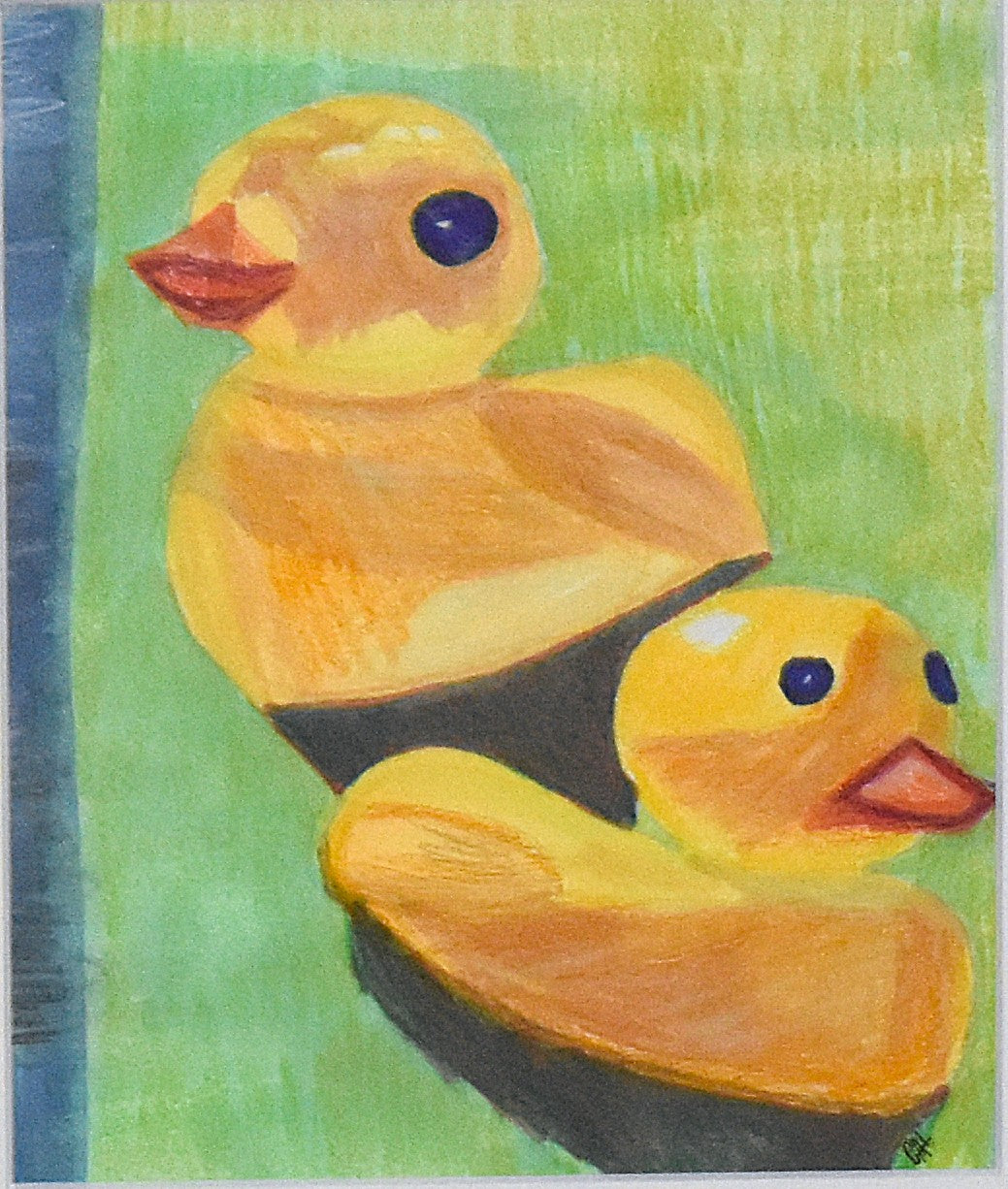 Rubber Duckies an Original Painting by Lisa Godin