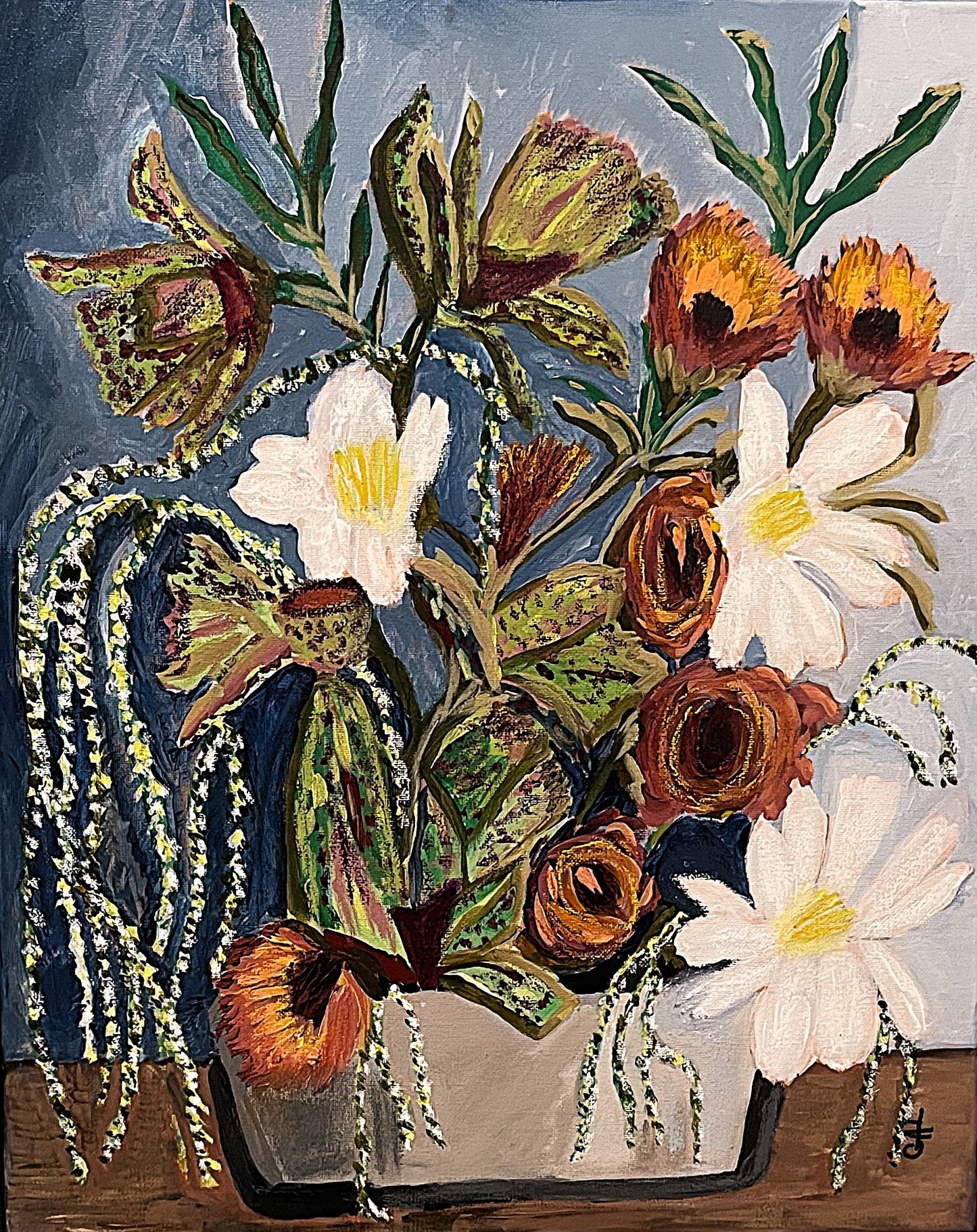 Rusty Bouquet an Original Painting by Lisa Godin