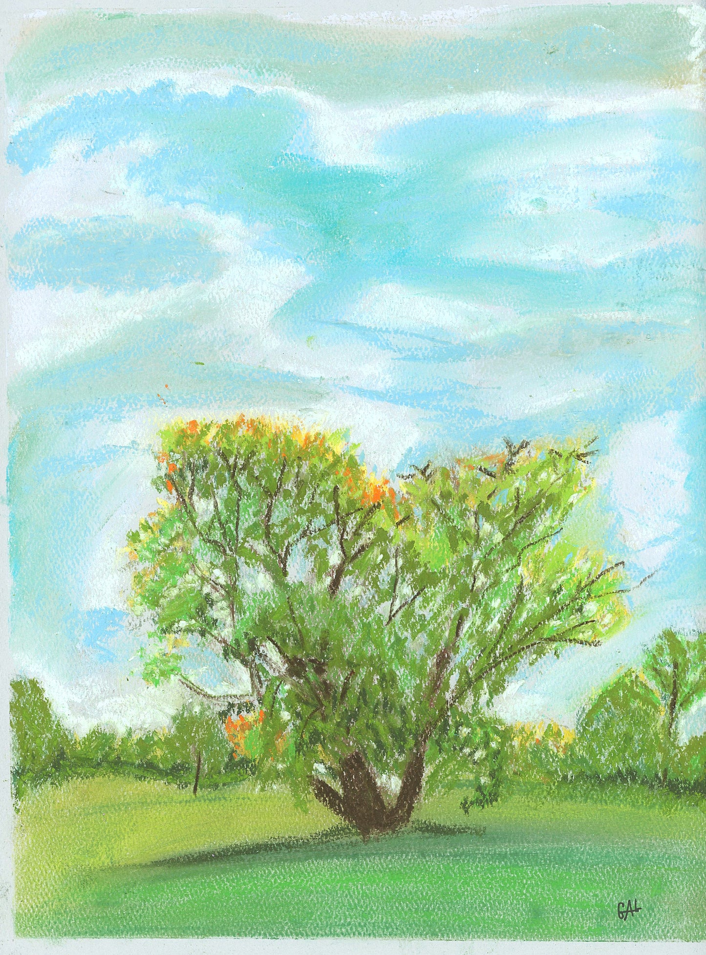 Tree with Tips an Original Painting by Lisa Godin