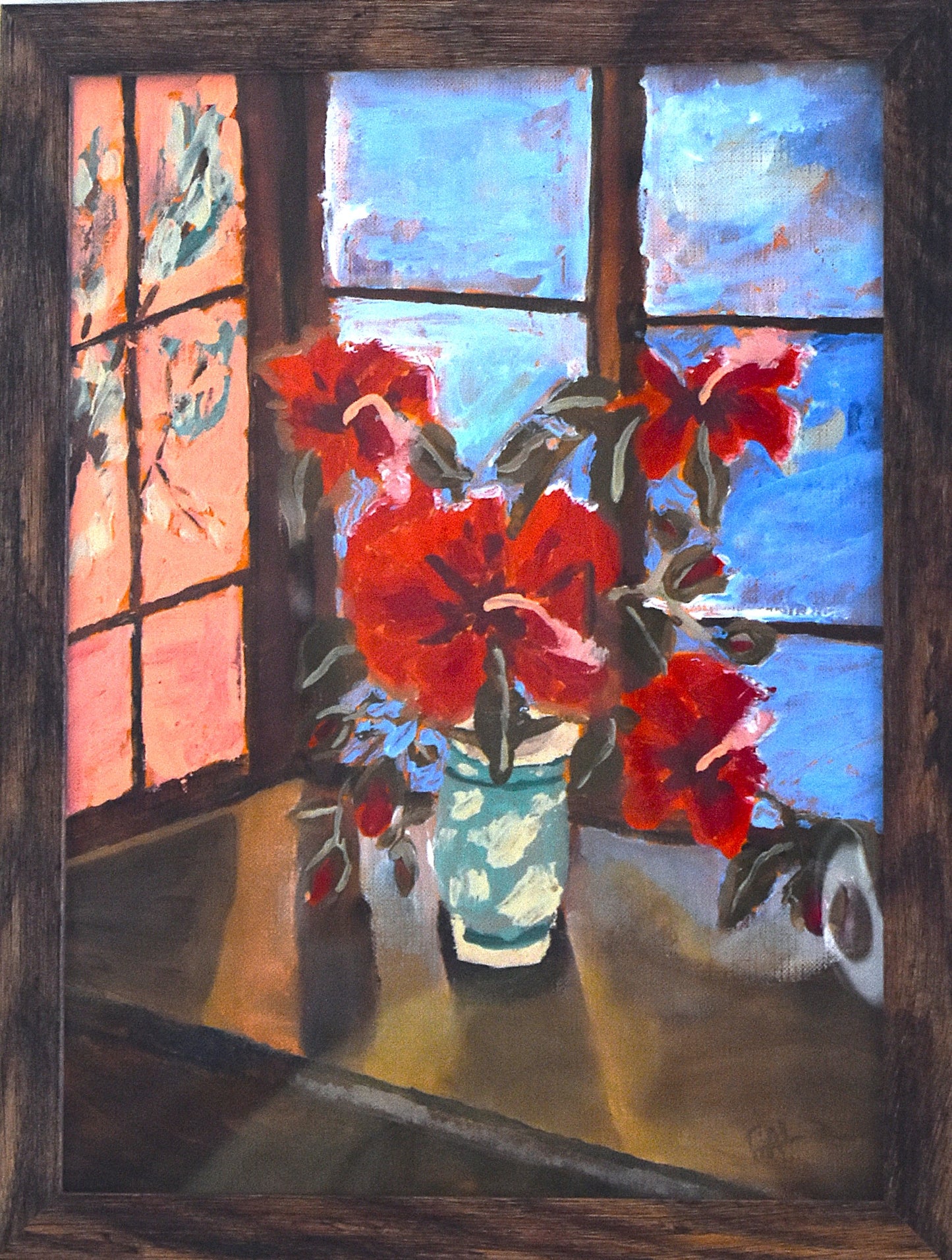 Watermelon Hibiscus an Original Painting by Lisa Godin