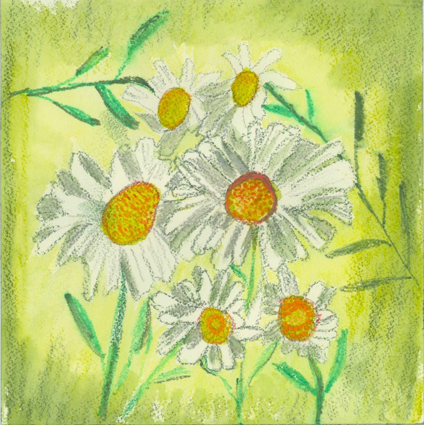 White Spring Floral an Original Painting by Lisa Godin