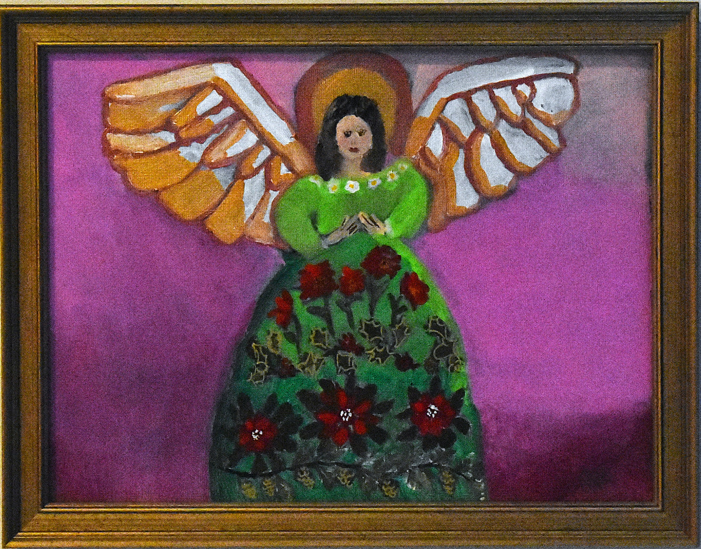 Folkart Angel an Original Painting by Lisa Godin