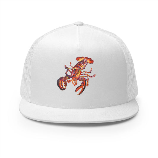Colorful Lobster Trucker Cap — Embroidered Mesh Hat