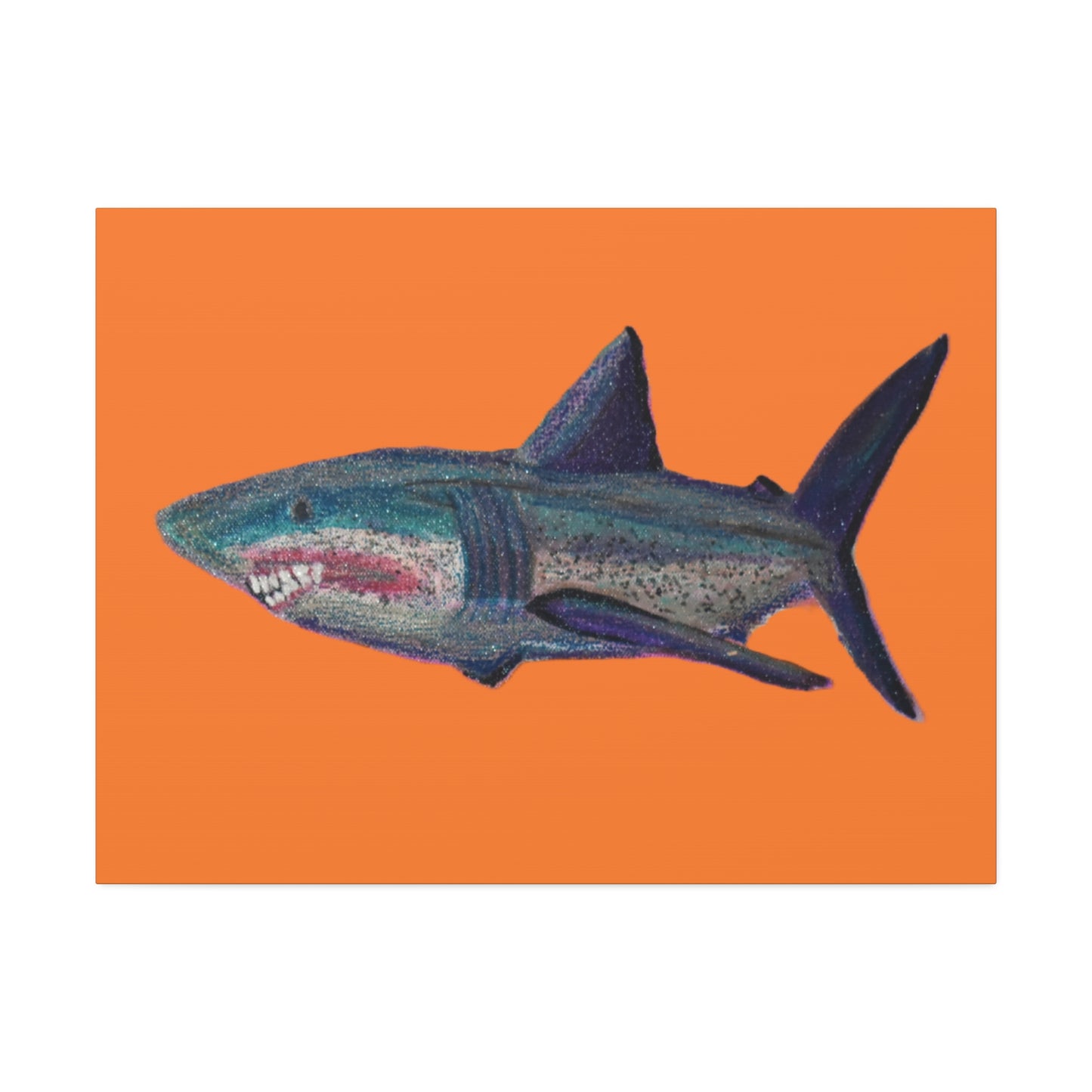 Shark Tank Print on Canvas by Artist Lisa Godin