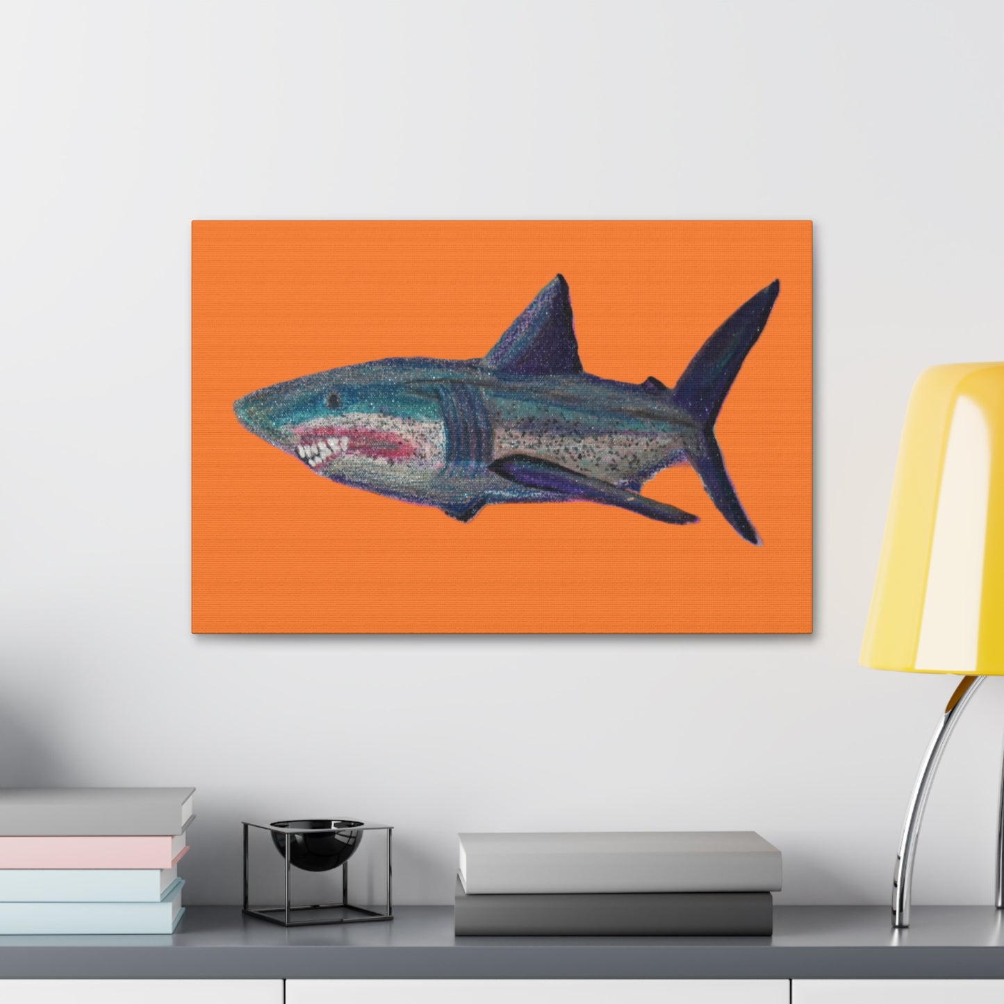 Shark Tank Print on Canvas by Artist Lisa Godin