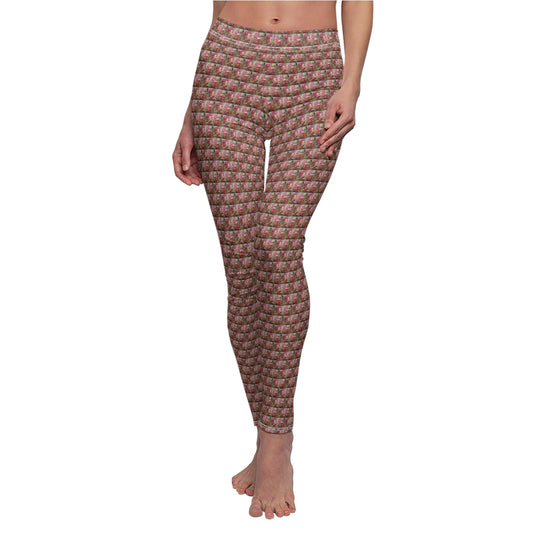 Floral Fireworks Pattern Women's Casual Leggings