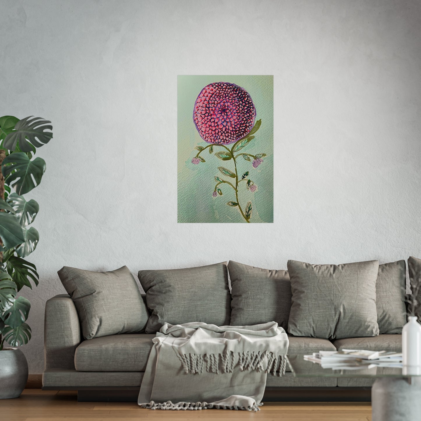 Pink Zinnia Giclée Fine Art Print