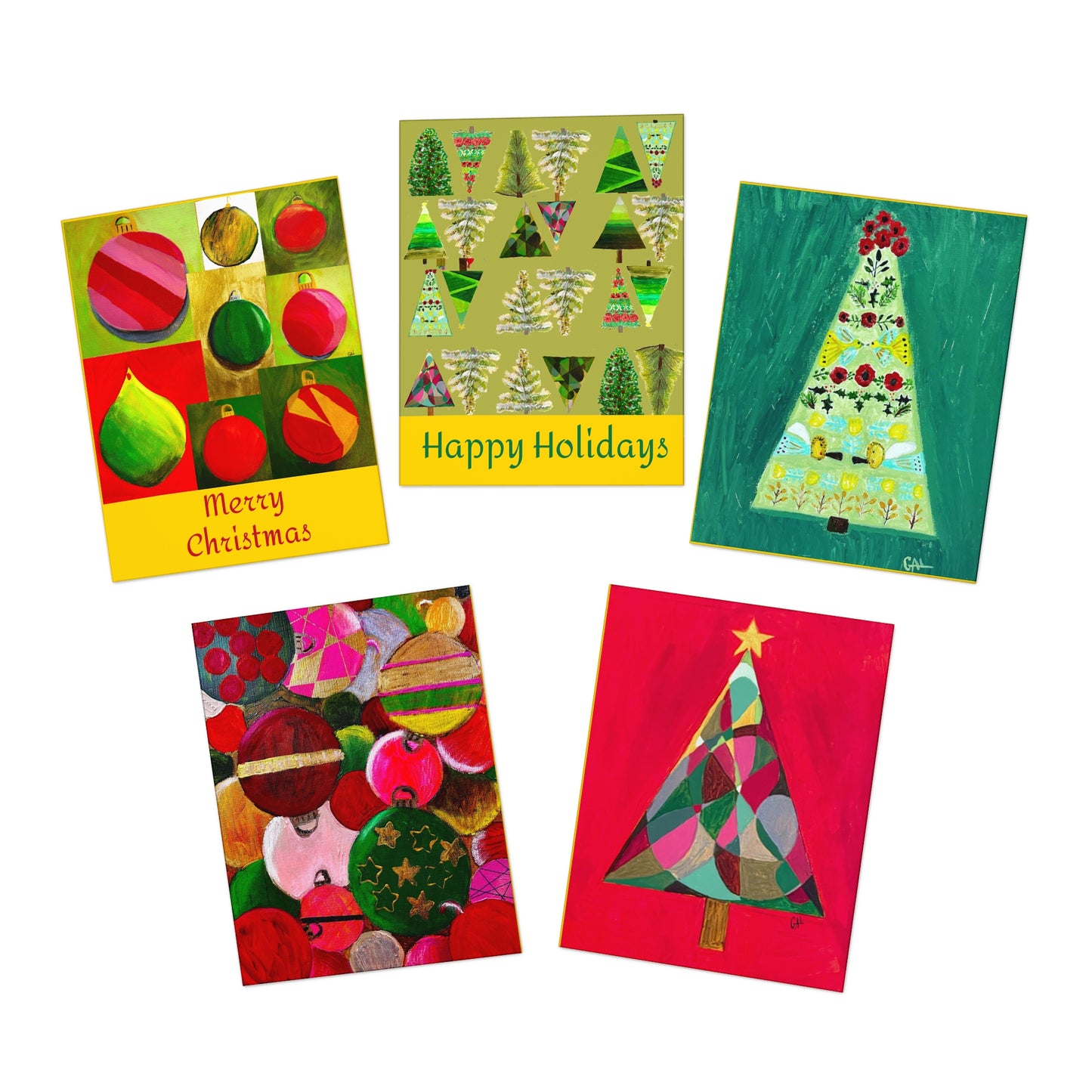 Artist Lisa Godin Multi-Design (5-Pack) Holiday Cards