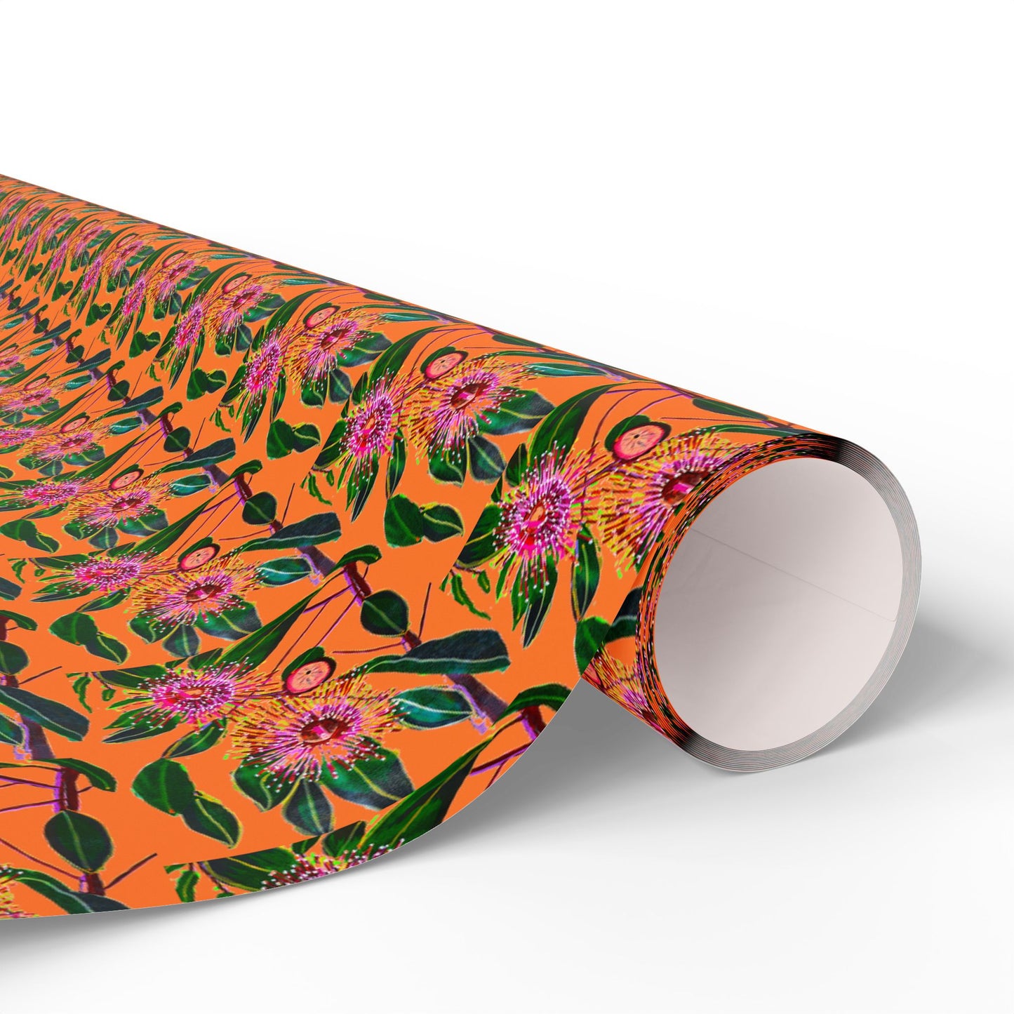 Flowering Gum (Orange Background) Wrapping Papers