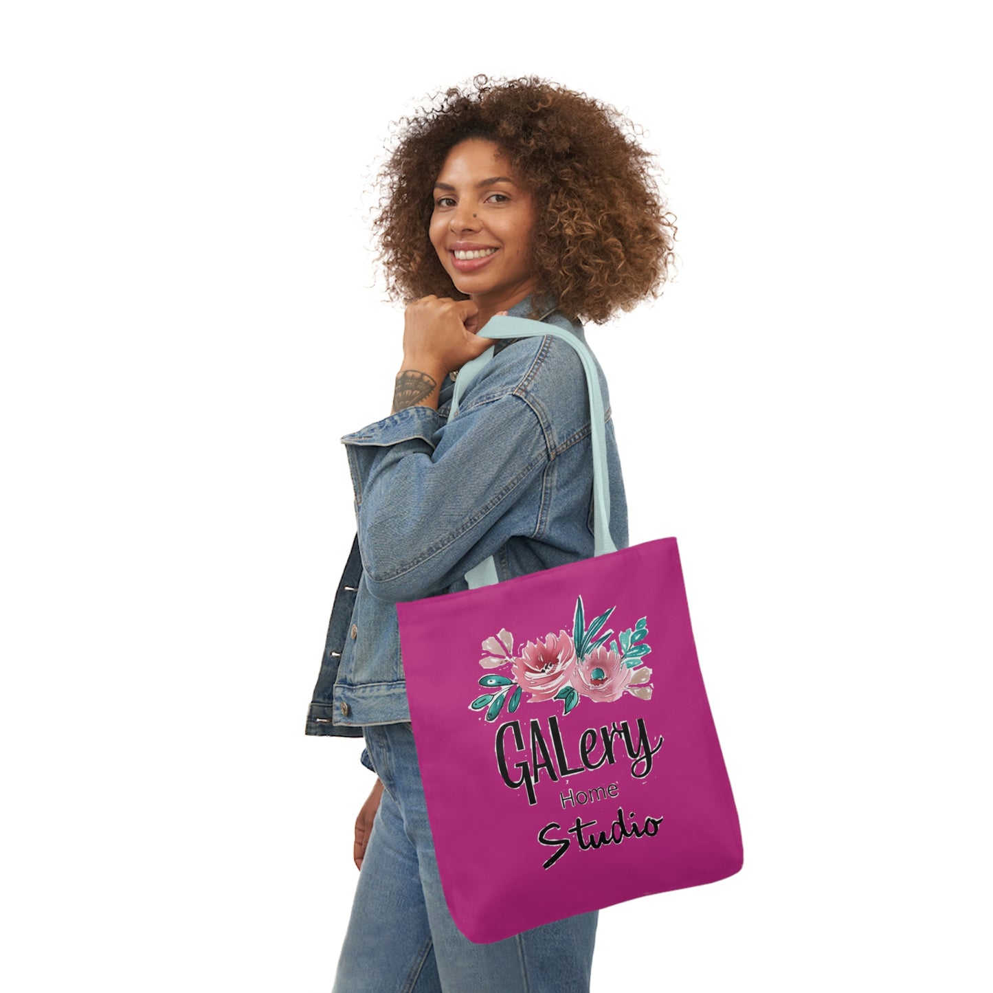 GALery Home Studio Pink Canvas Tote Bag, 5-Color Straps