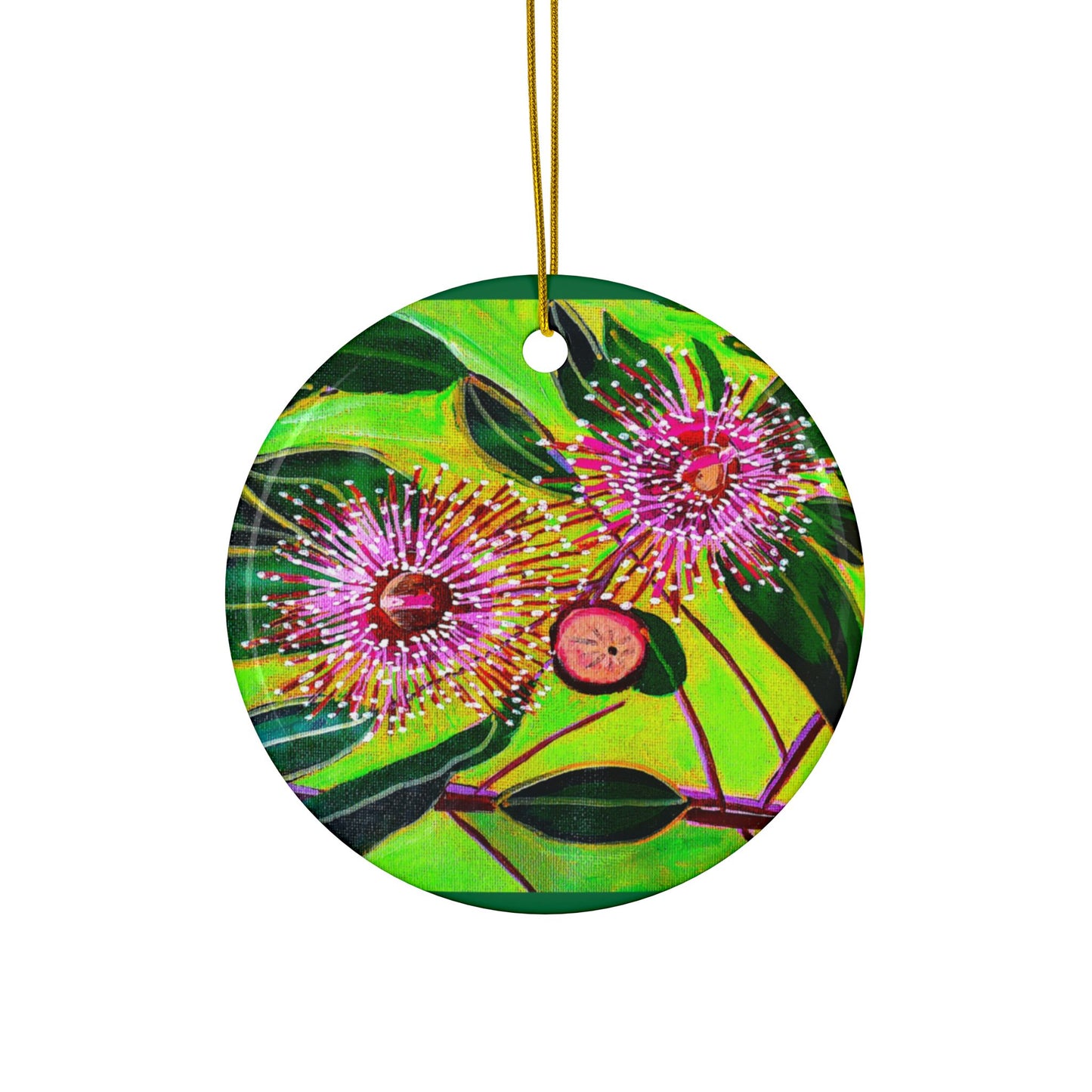 Flowering Gum Ceramic Ornaments, 2-Side Print