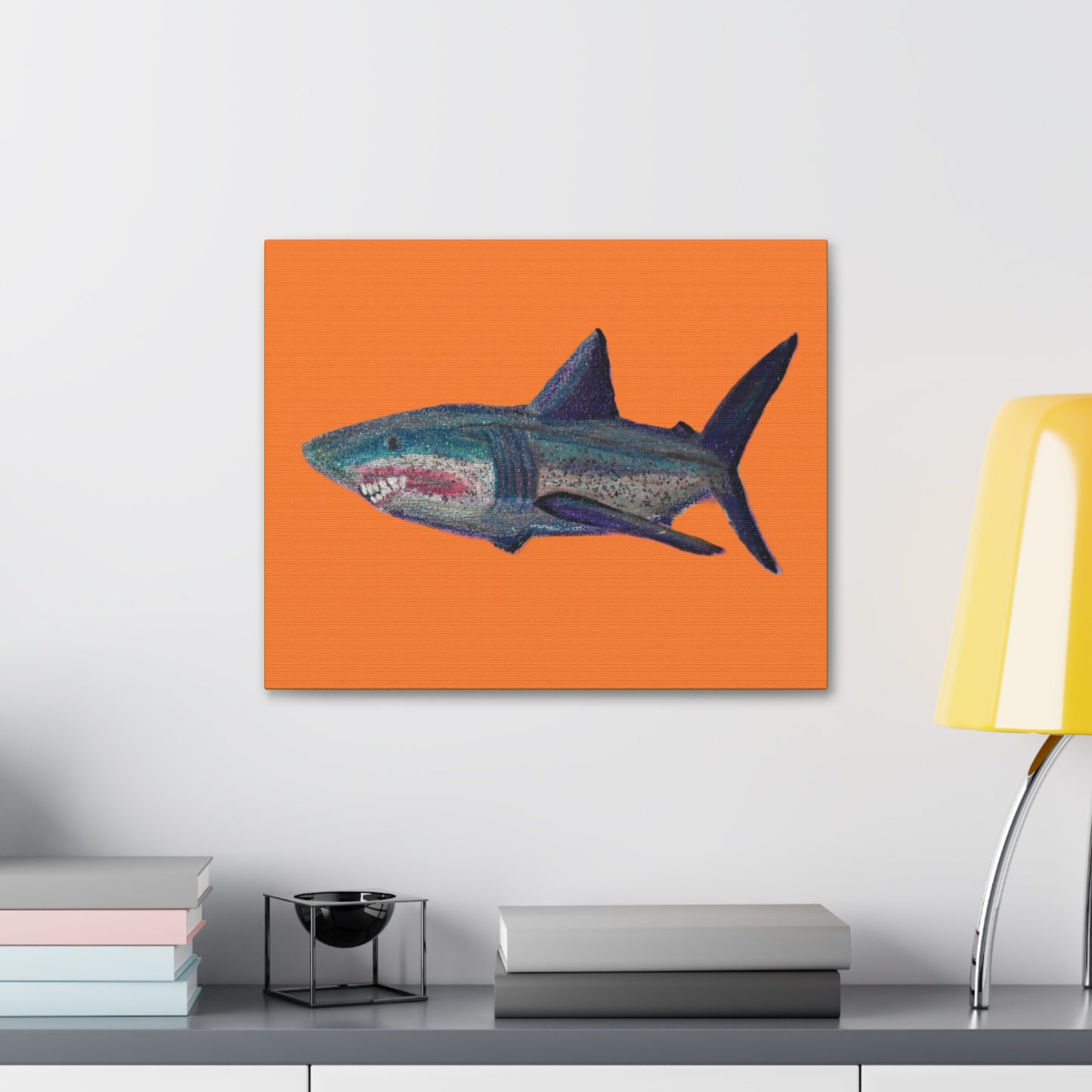Shark Tank Print on Canvas by Artist Lisa Godin