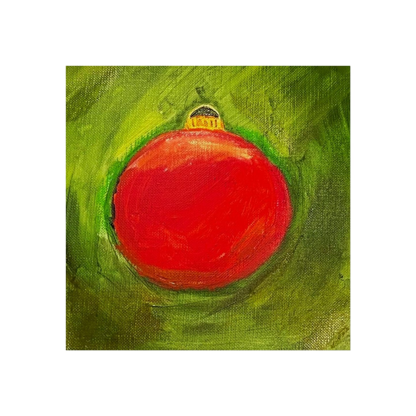 2023 Red Christmas Bulb Giclée Fine Art Print