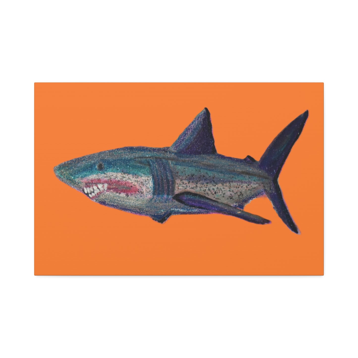 Shark Tank Print on Canvas by Artist Lisa Godin