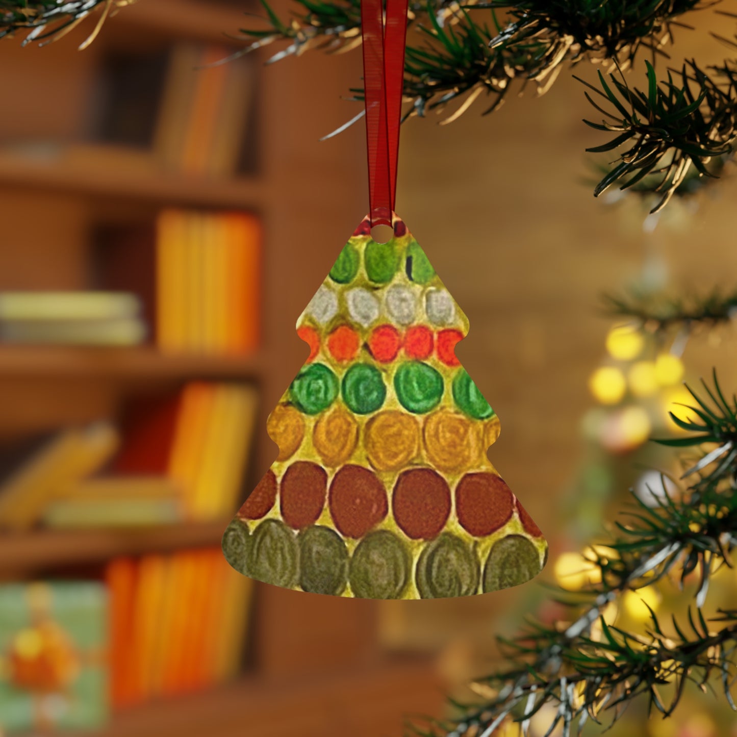 Christmas Ball 2-Sided Metal Ornament