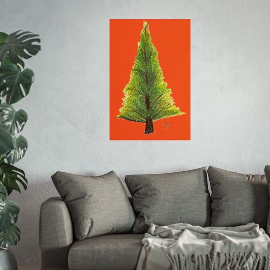 2024 Charcoal Pine Tree Giclée Fine Art Print