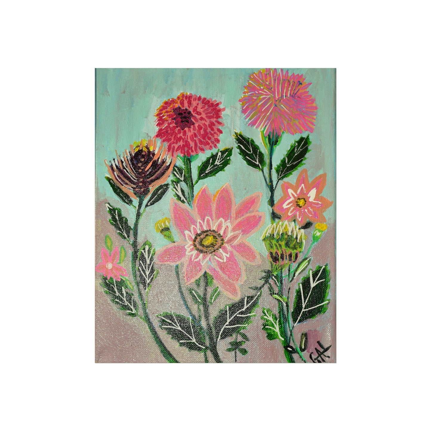 Dahlias Giclée Fine Art Print