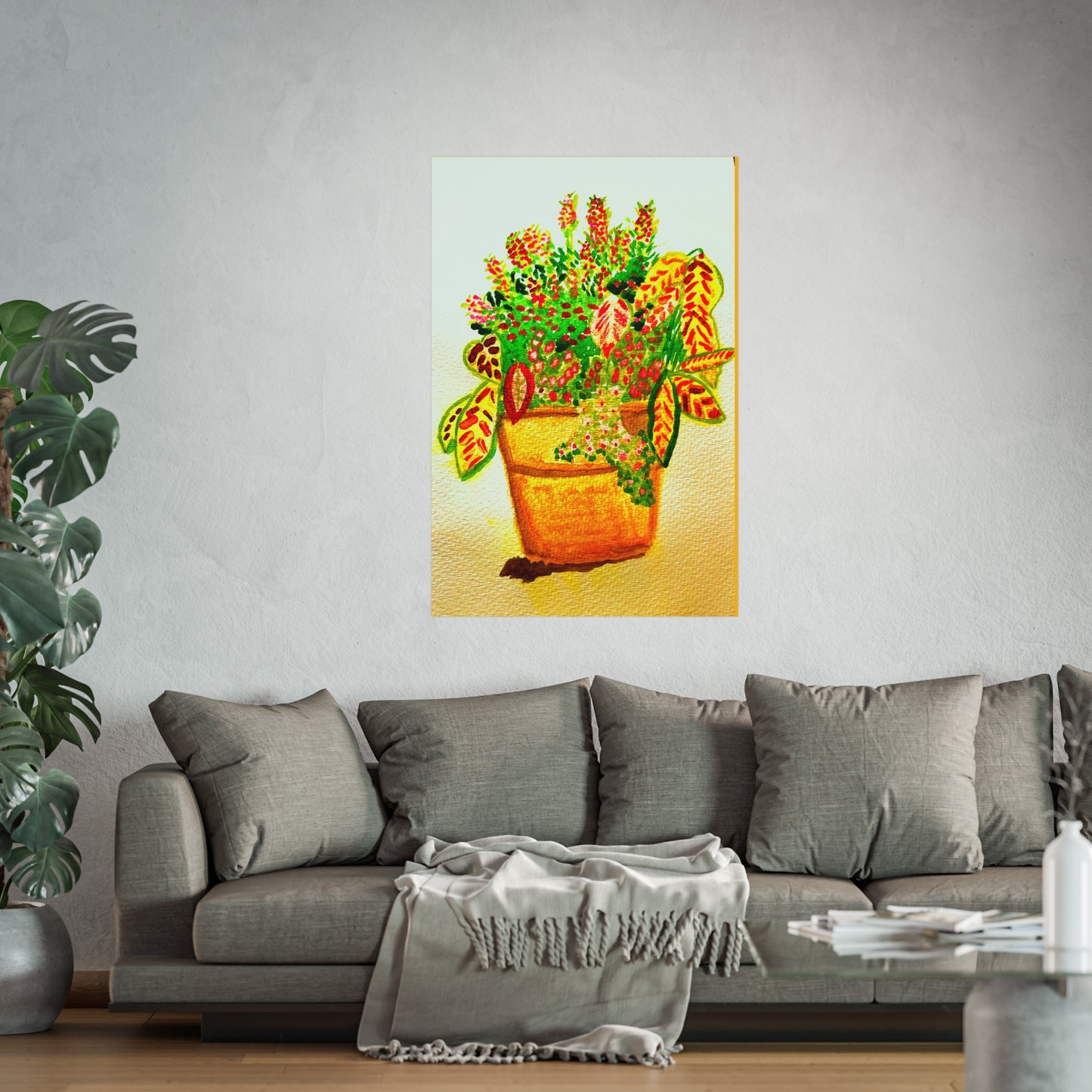 Patio Pot Watercolor 2 Giclée Fine Art Print