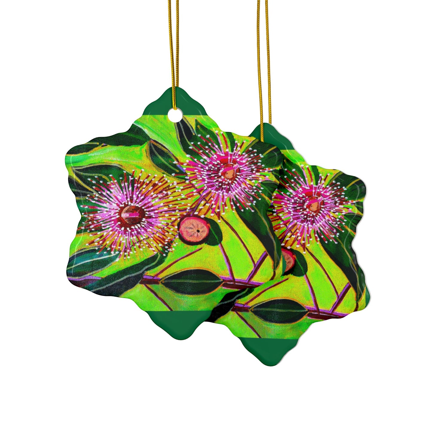 Flowering Gum Ceramic Ornaments, 2-Side Print