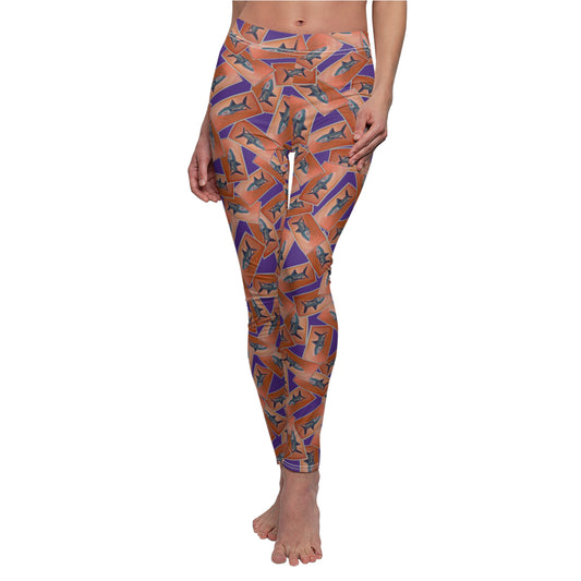 Shark Tank Patterned Women's Casual Leggings