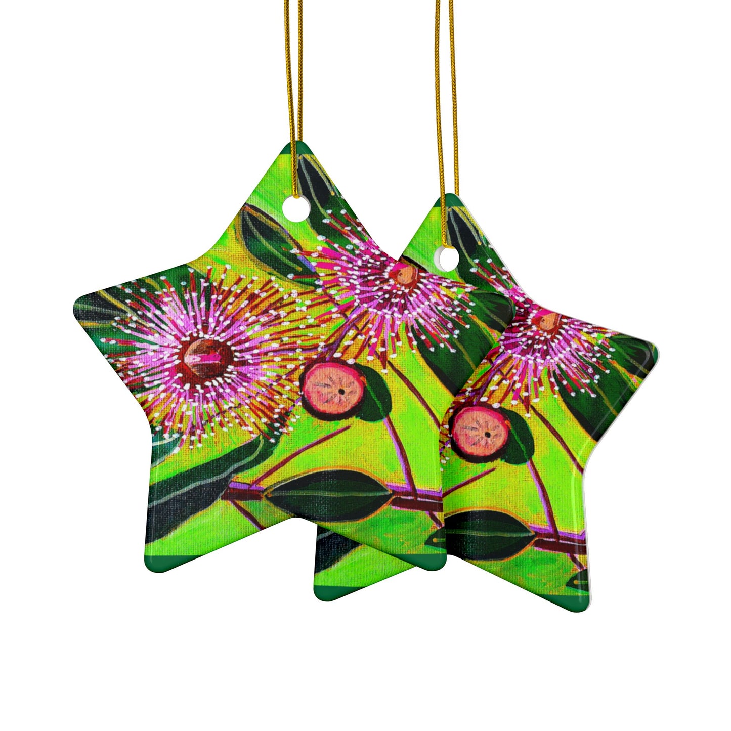 Flowering Gum Ceramic Ornaments, 2-Side Print