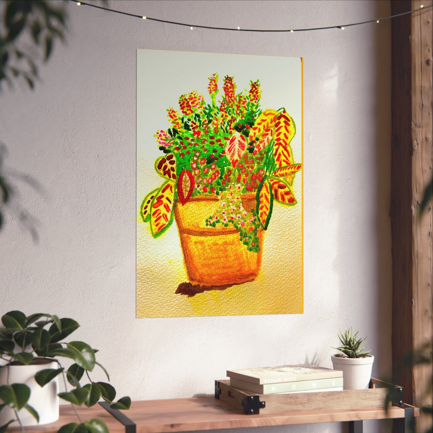 Patio Pot Watercolor 2 Giclée Fine Art Print