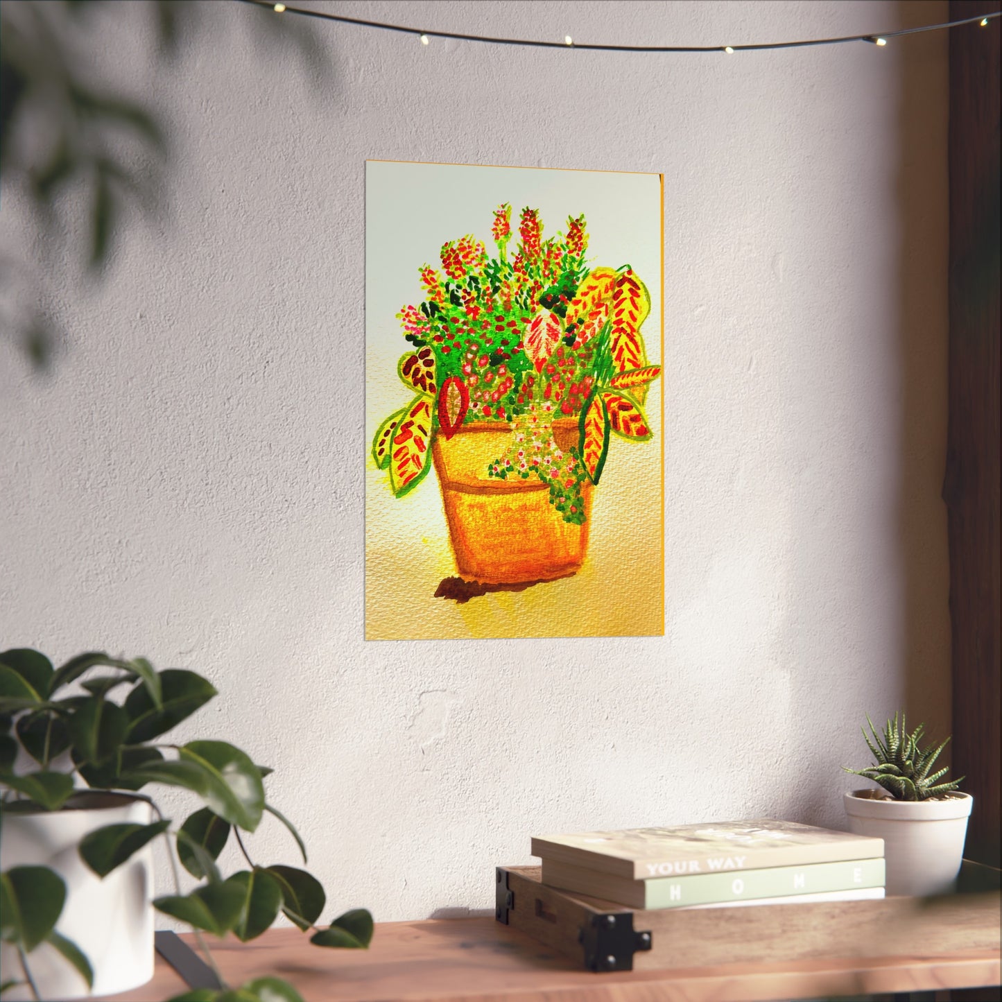 Patio Pot Watercolor 2 Giclée Fine Art Print