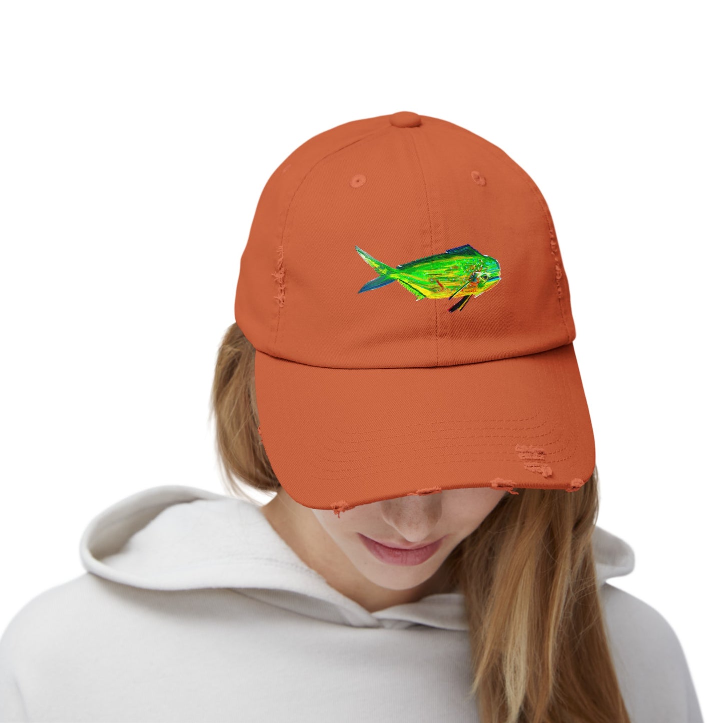 Mahi Mahi Unisex Distressed Cap