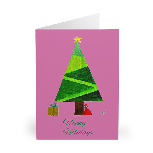 2023 Modern Christmas Tree Presents Holiday Cards (5 Pack)