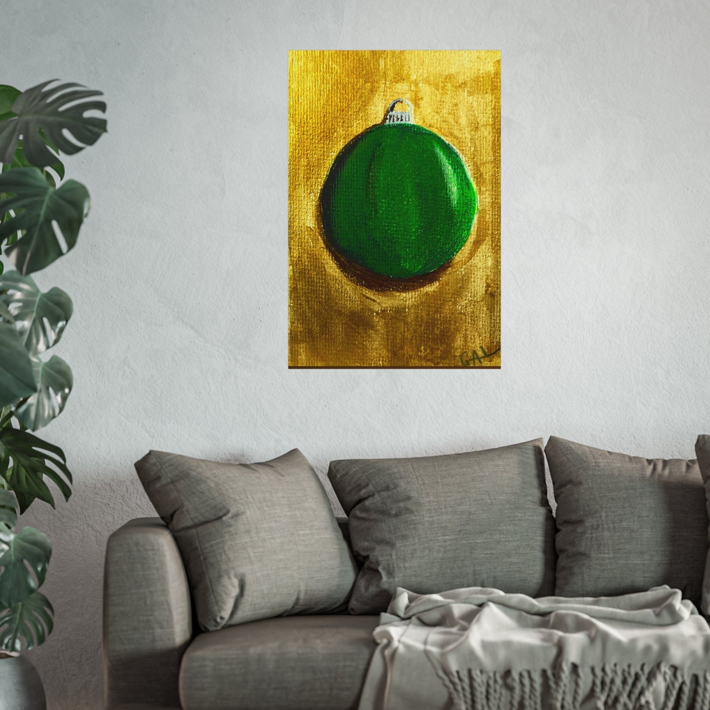 2023 Green Christmas Bulb Giclée Fine Art Print