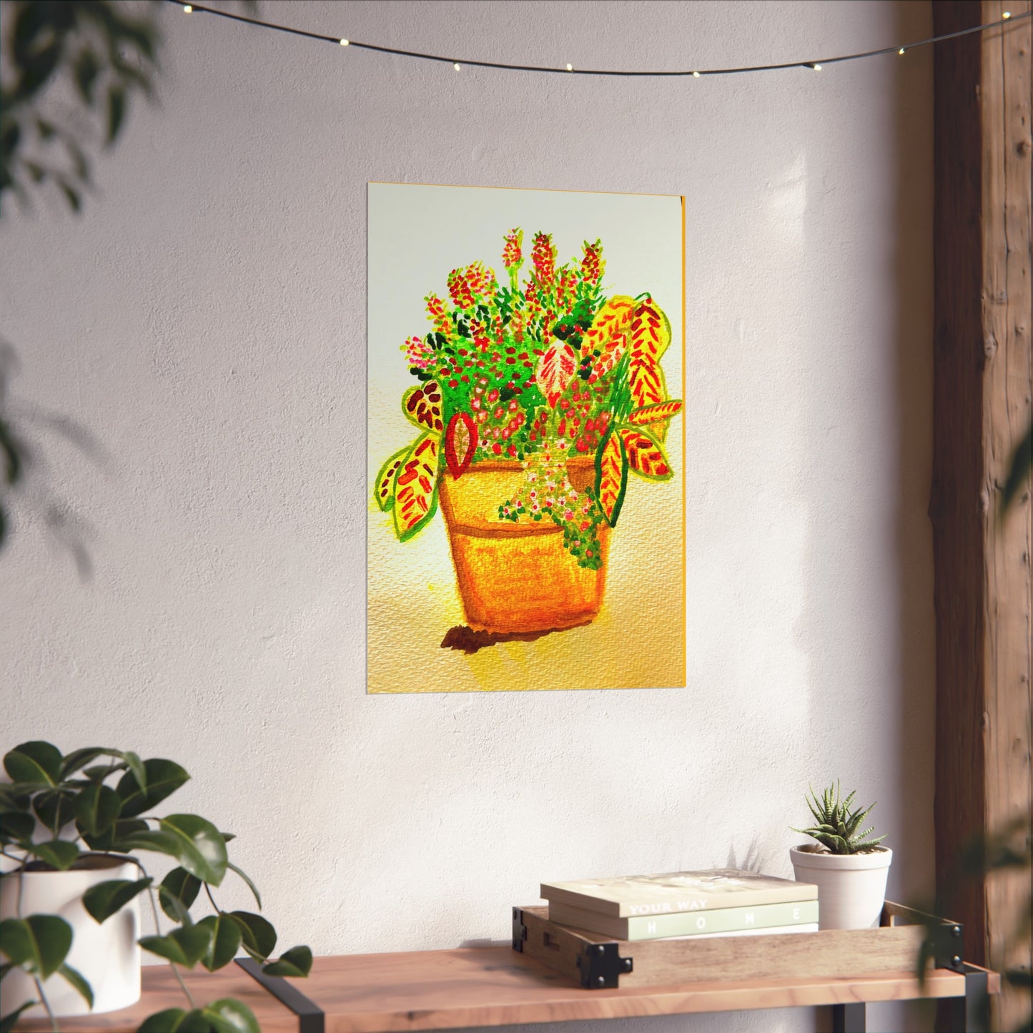 Patio Pot Watercolor 2 Giclée Fine Art Print