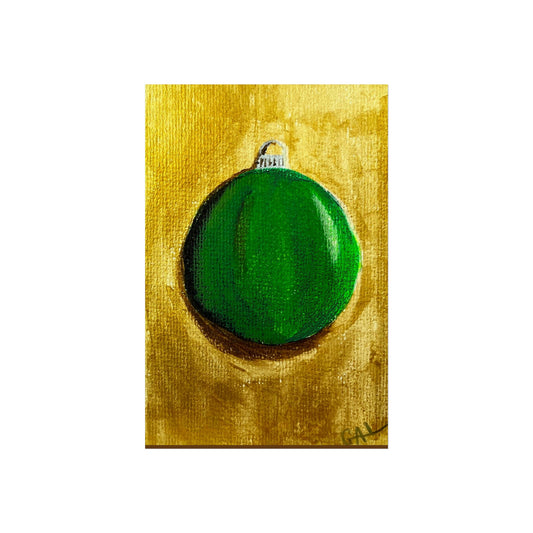 2023 Green Christmas Bulb Giclée Fine Art Print