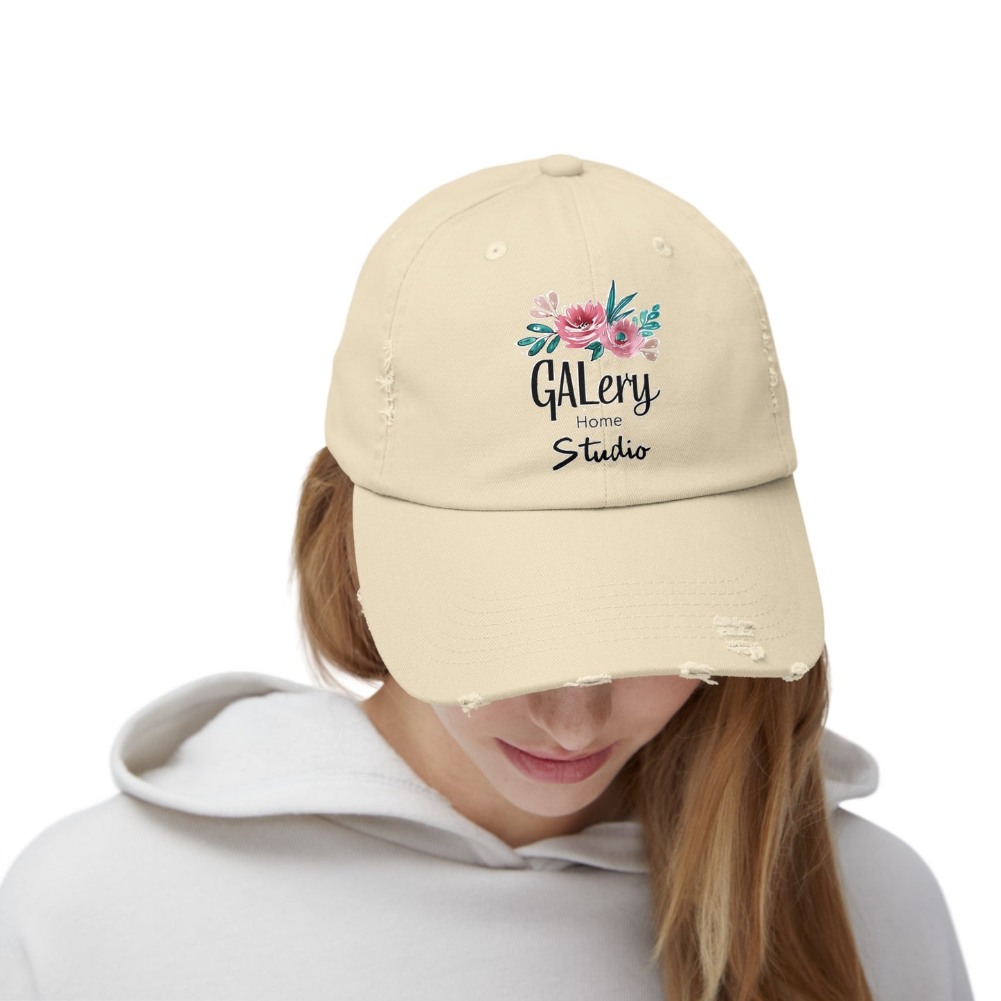 GALery Home Studio Logo Unisex Distressed Cap