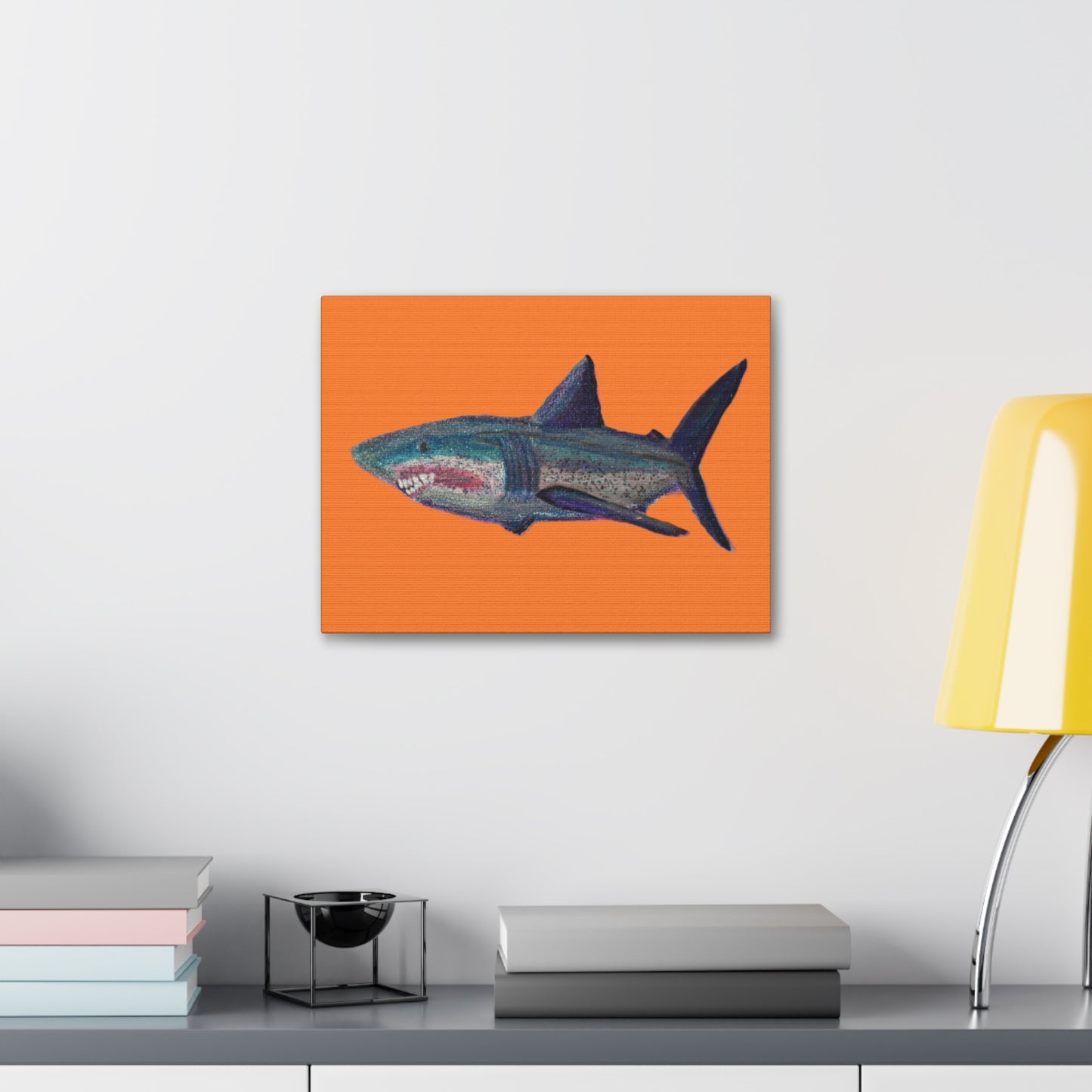 Shark Tank Print on Canvas by Artist Lisa Godin